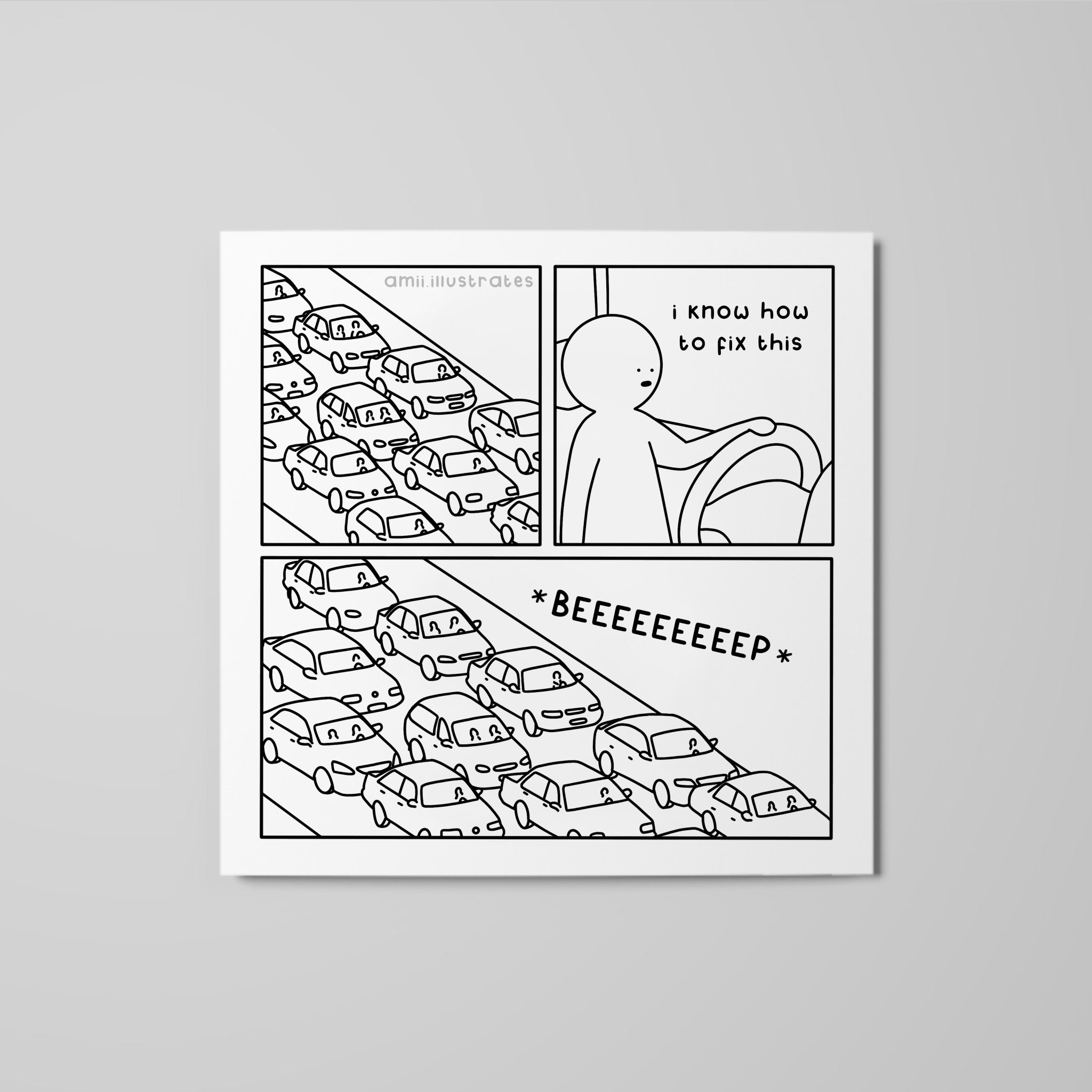 Funny Cartoon 2025 Wall Calendar - Amii Illustrates for Punny Cartoon A Day 2025 Calendar Printable