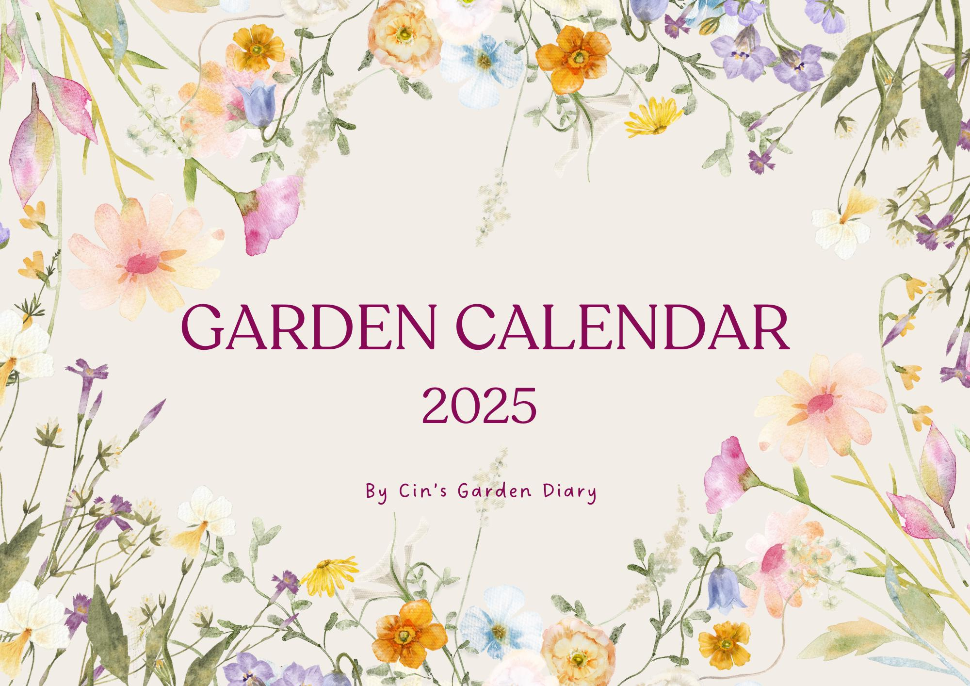 Garden Calendar - Etsy Australia throughout Graceful Garden 2025 Calendar Printable