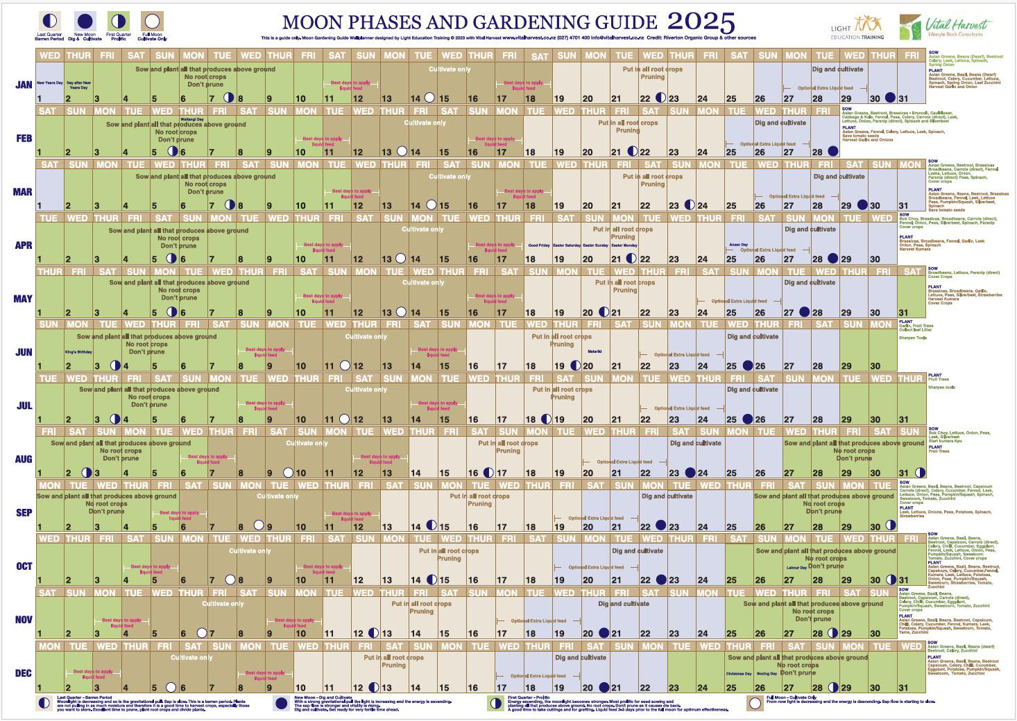 Gardening Calendar - Etsy Australia with Graceful Garden 2025 Calendar Printable