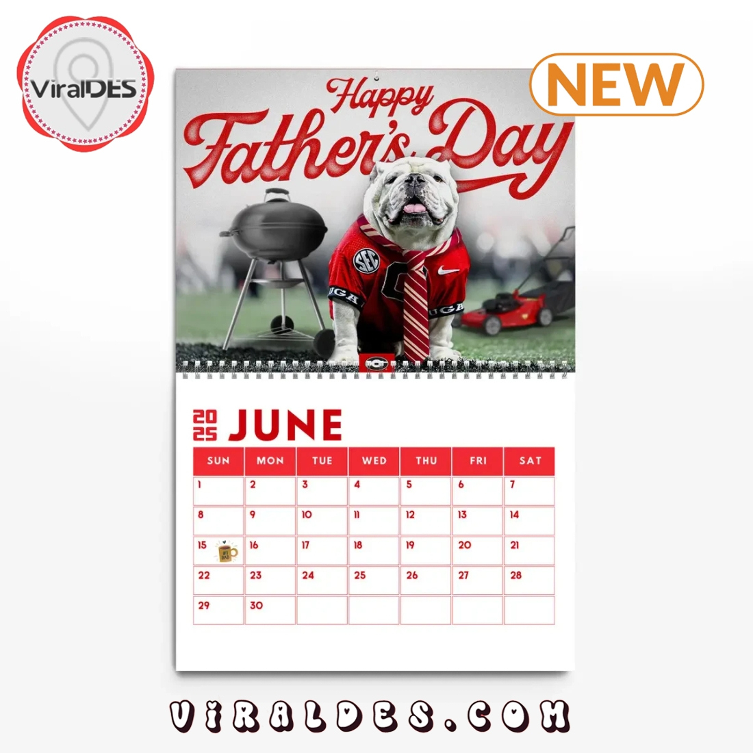 Georgia Bulldogs 2025 New Year Calendar - Viraldes Store intended for Georgia 2025 Calendar Printable