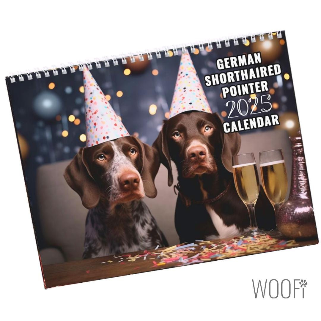 German Shorthaired Pointer Calendar 2025, Gsp Dog Wall in Just German Shorthair Pointers 2025 Calendar Printable
