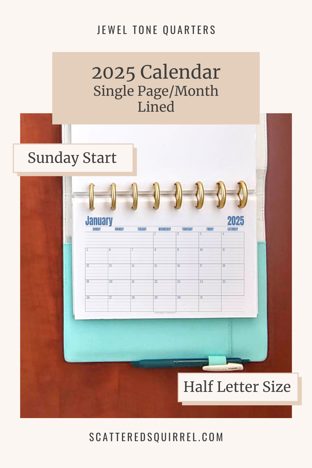 Get Your 2025 Calendars Now!!! - Scattered Squirrel inside Jewels 2025 Calendar Printable