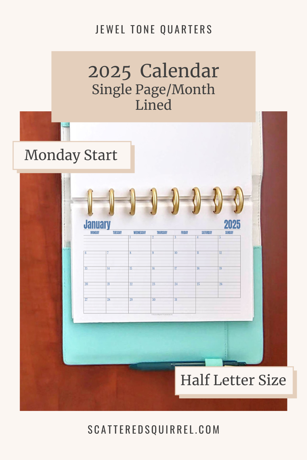 Get Your 2025 Calendars Now!!! - Scattered Squirrel with Paradise 2025 Calendar Printable