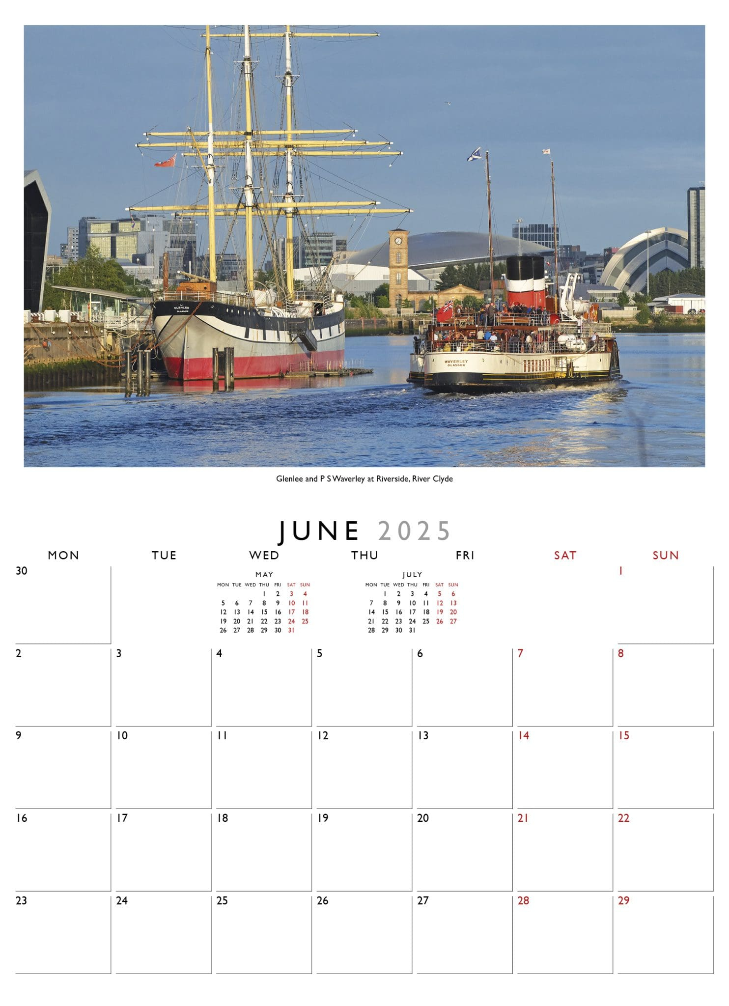 Glasgow 2025 Calendar - Roman Photography within Glasgow 2025 Calendar Printable