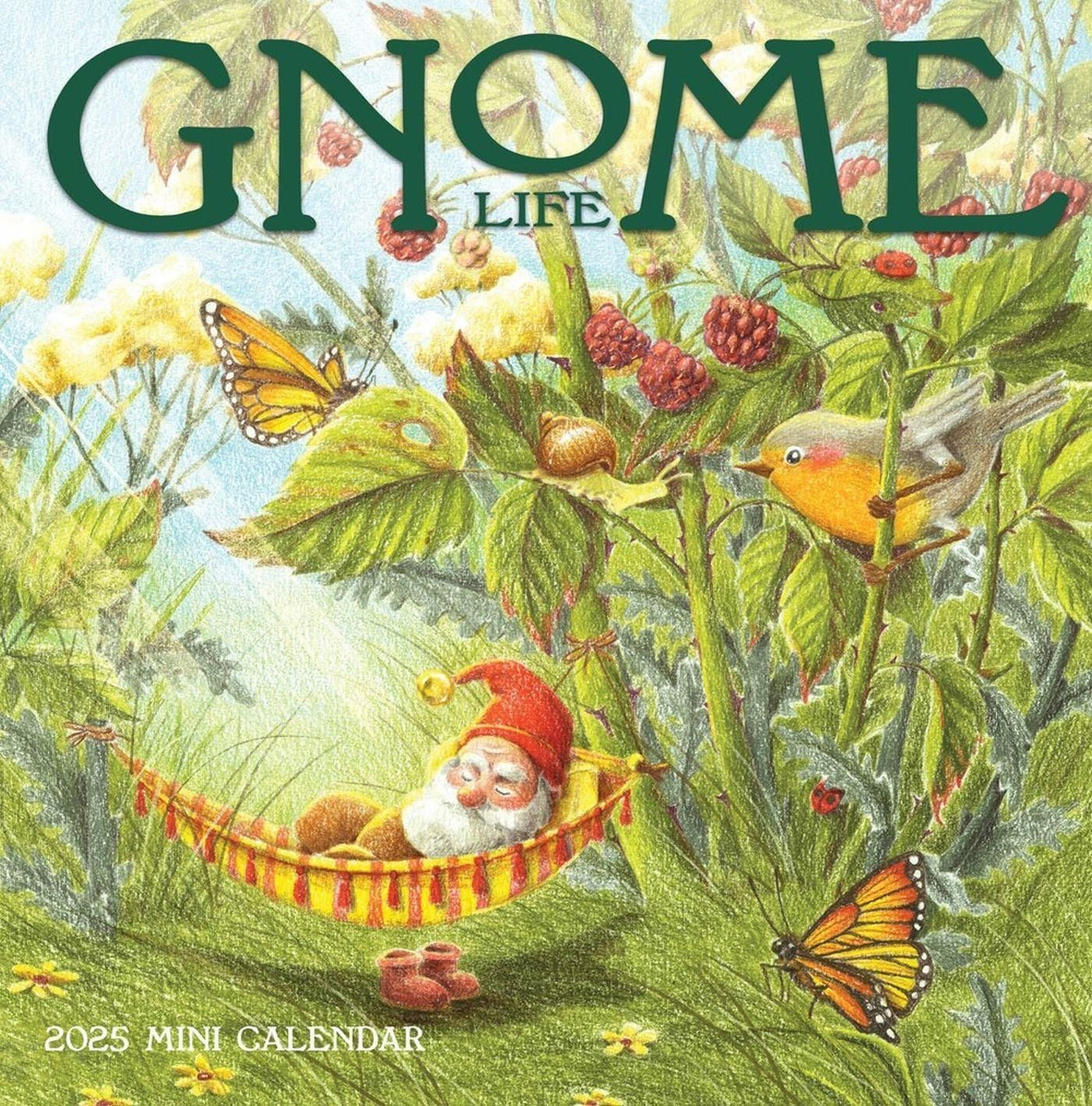 Gnome Life Mini Wall Calendar 2025 within Gnome Life 2025 Calendar Printable