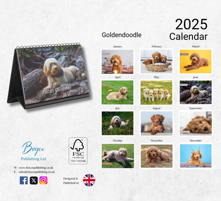 Just Goldendoodles 2025 Calendar Printable