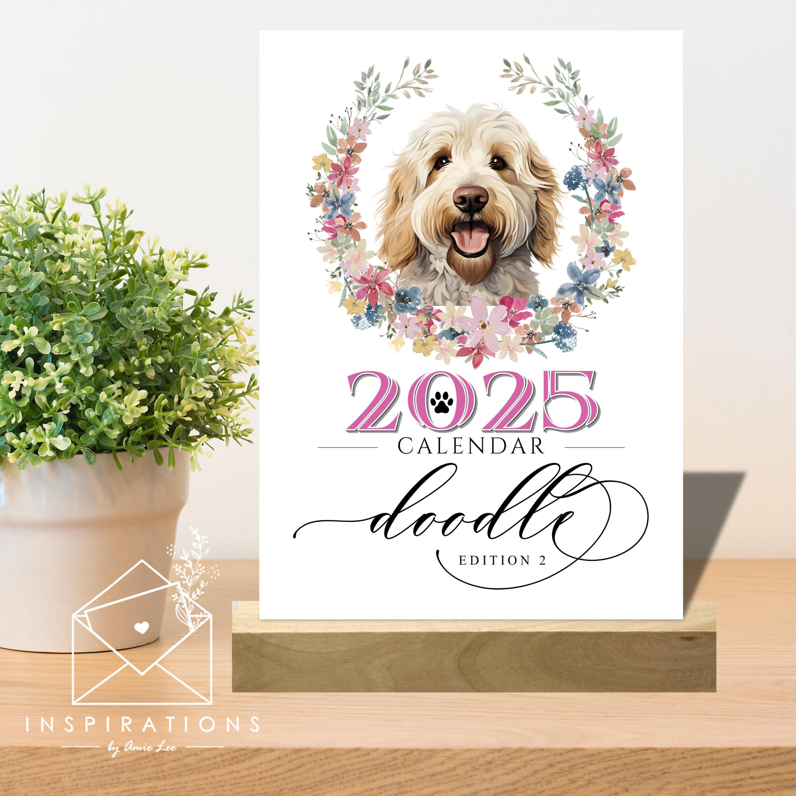 Goldendoodle Desk Calendar, 2025 Calendar, Dog Lovers, Gift pertaining to Just Goldendoodle Puppies 2025 Calendar Printable