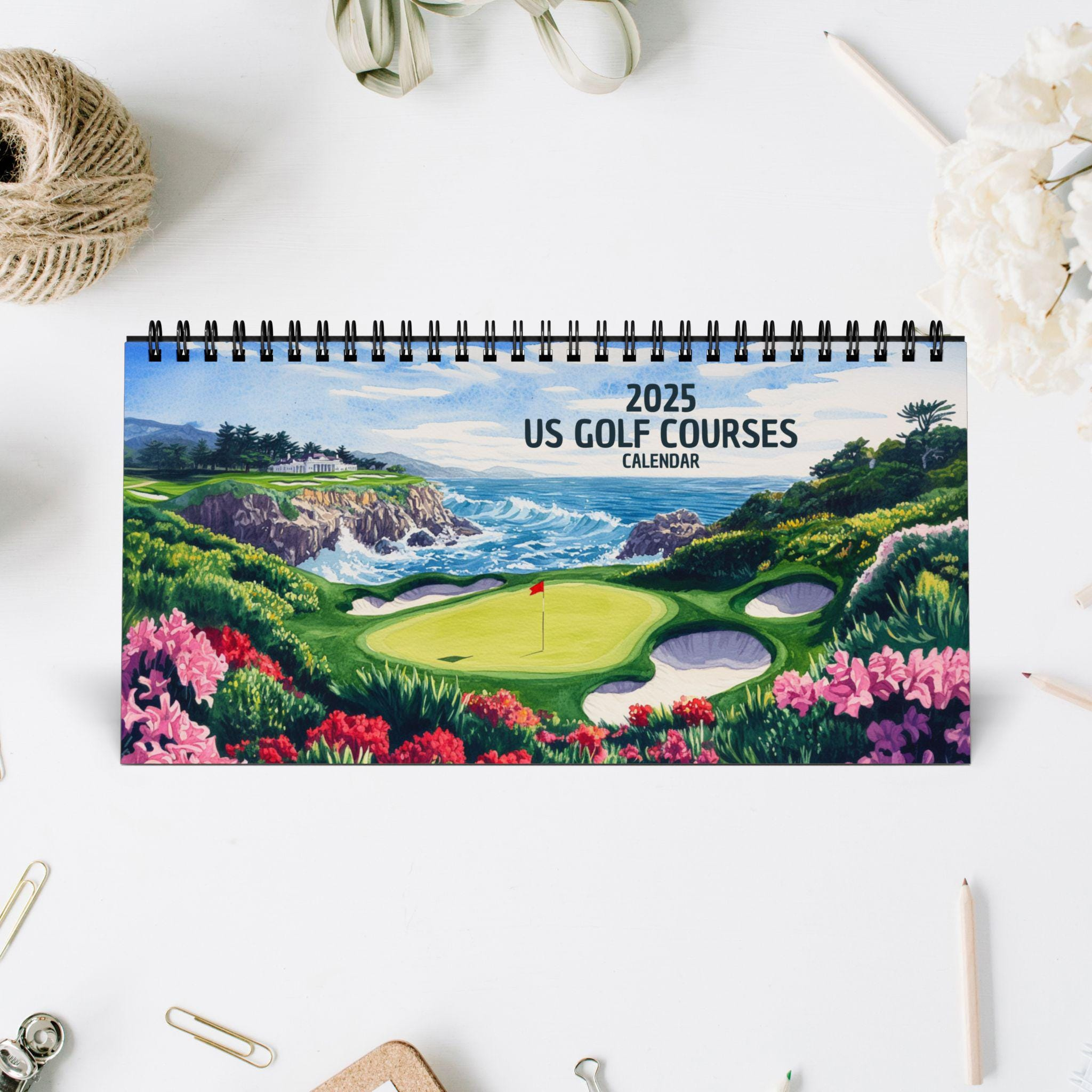 Golf Wall Calendar - Etsy in Golf Crazy By Gary Patterson 2025 Calendar Printable