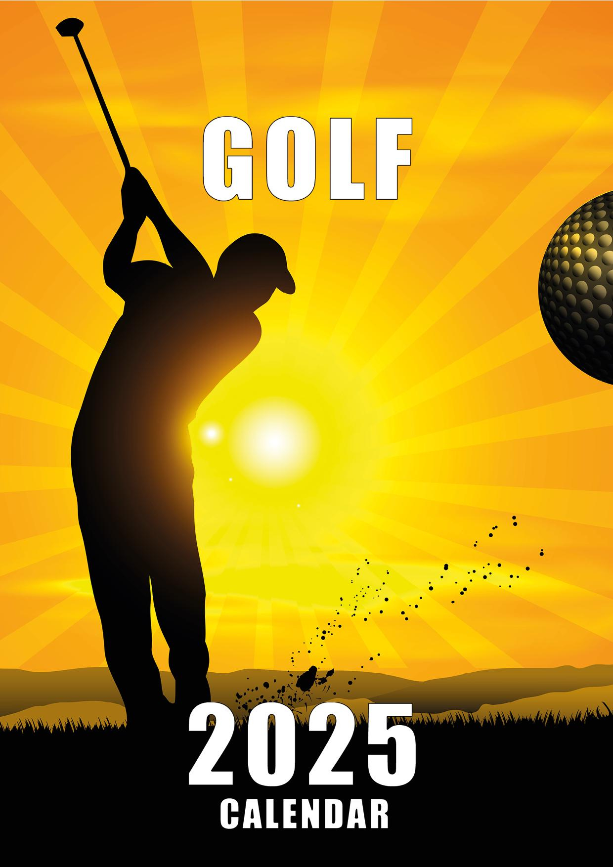 Golf Wall Calendar - Etsy Uk throughout Golf Courses Photo 2025 Calendar Printable