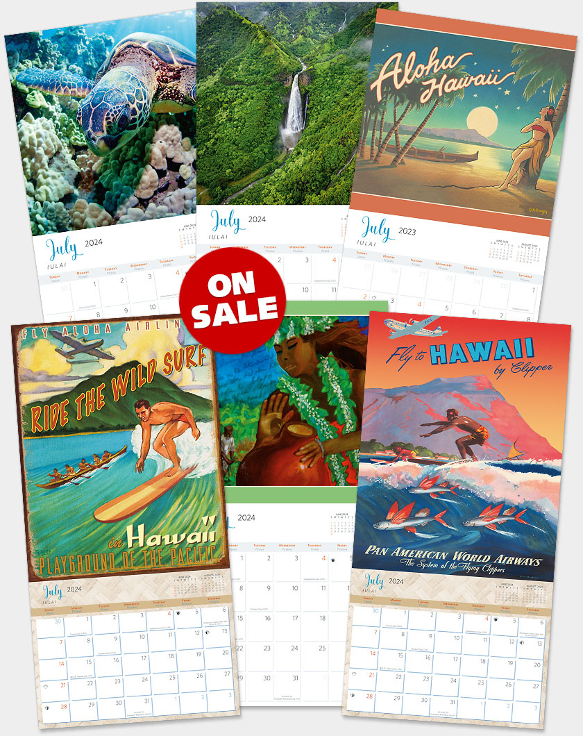 Hawaiian Calendars 2024 - Deluxe Wall Hawaii Calendars - Island for Experience Aloha Ray Art 2025 Calendar Printable