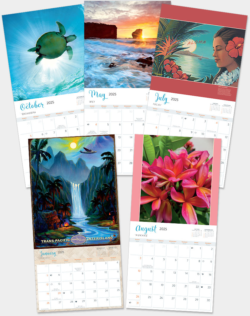Hawaiian Calendars 2025 - Deluxe Wall Hawaii Calendars - Island pertaining to Vintage Hawaii Rick Sharp 2025 Calendar Printable