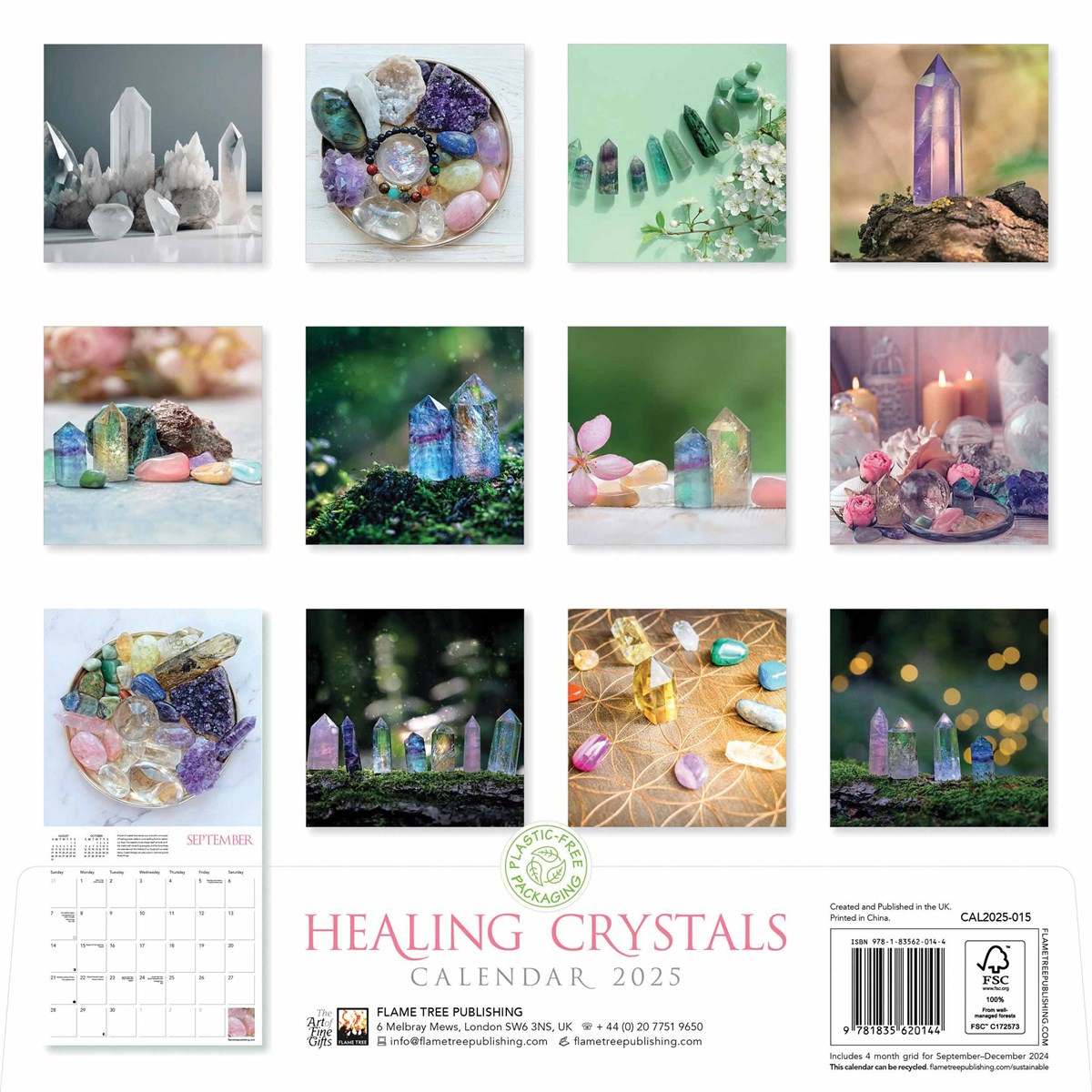 Healing Crystals Calendar 2025 regarding Mineralologie 2025 Calendar Printable