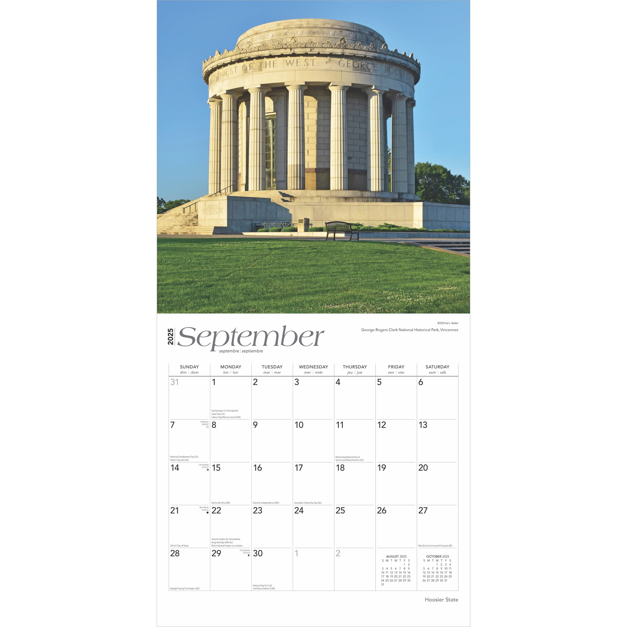 Hoosier State | Indiana Places | 2025 12X24&amp;quot; (Hanging) Wall Calendar | Browntrout intended for Indiana Wild And Scenic 2025 Calendar Printable