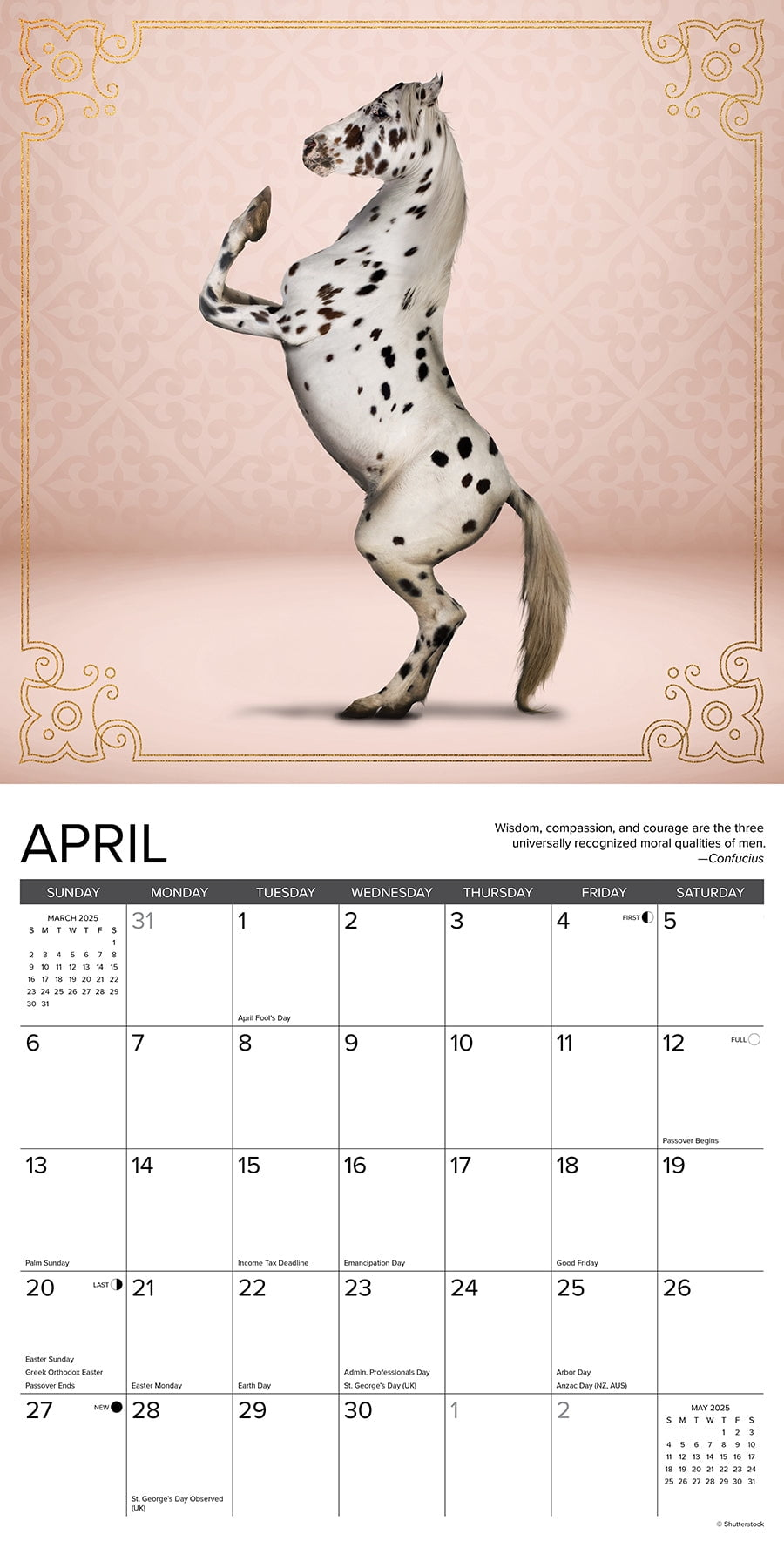 Horse Yoga 2025 Wall Calendar - Walmart within Unicorn Yoga 2025 Calendar Printable