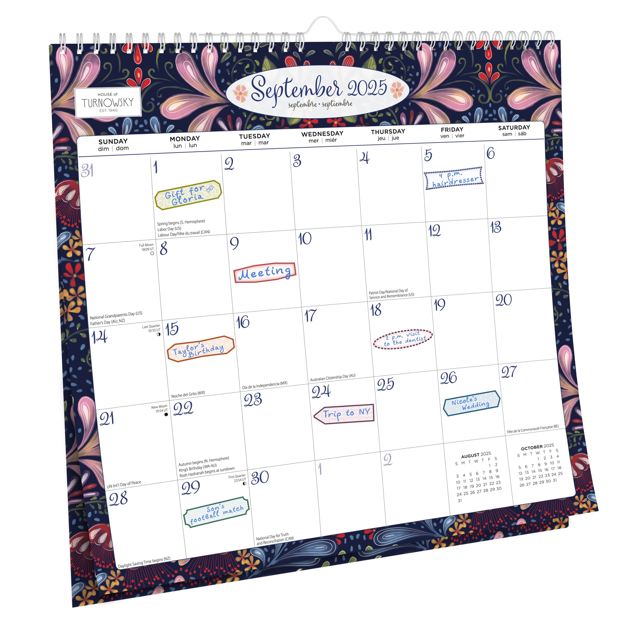 House Of Turnowsky 2025 12X12&amp;quot; Square Wire-O Calendar | Sticker Sheet | Browntrout within House Of Turnowsky Spiral 2025 Calendar Printable