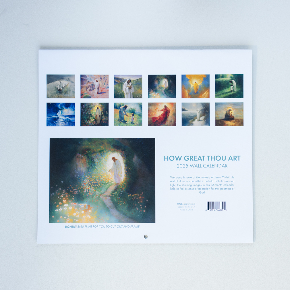 How Great Thou Art 2025 Calendar | Lds Wall Calendar throughout Great Quotes From Great Leaders 2025 Calendar Printable