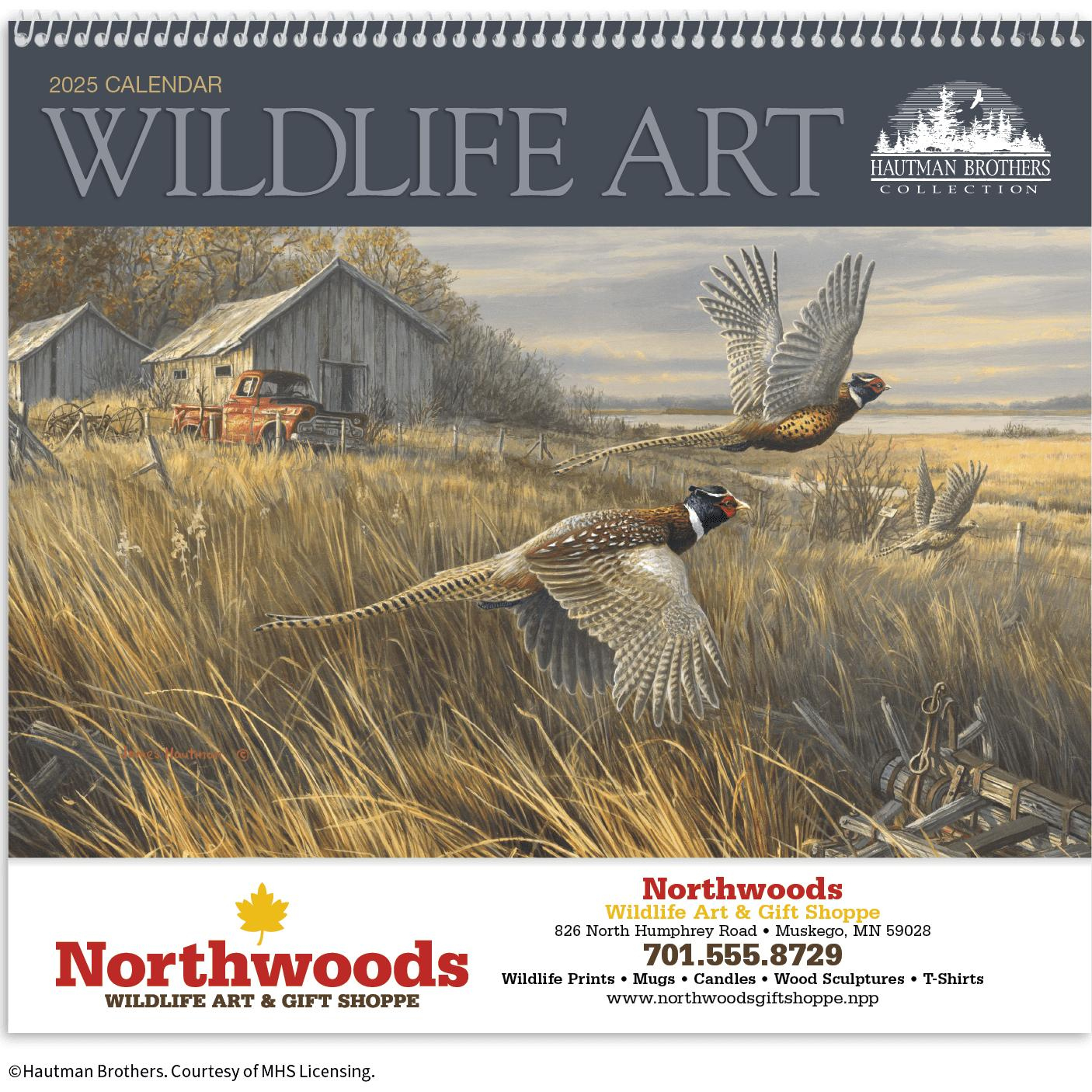 Imprinted Wildlife Art Calendarsthe Hautman Brothers (2026) throughout Northwoods Wildlife 2025 Calendar Printable