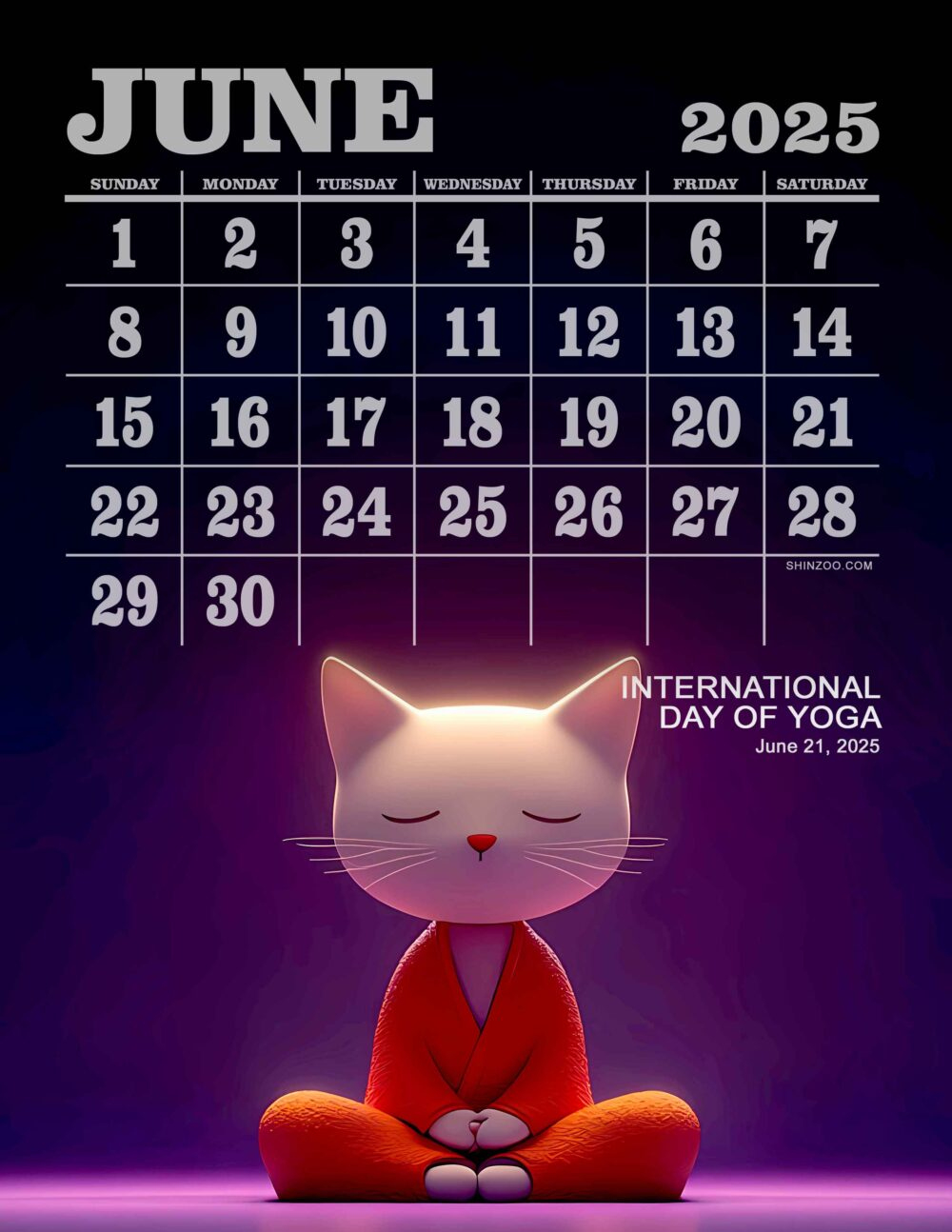 International Day Of Yoga 2025 June Calendar Mindfulness with regard to Farm Yoga 2025 Calendar Printable