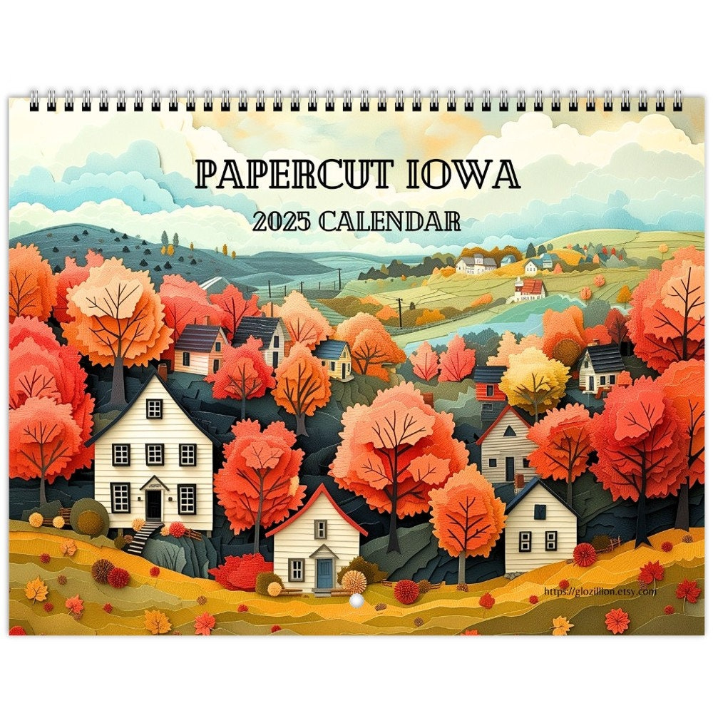Iowa Calendar - Etsy with regard to Hawkeye State Iowa Places 2025 Calendar Printable
