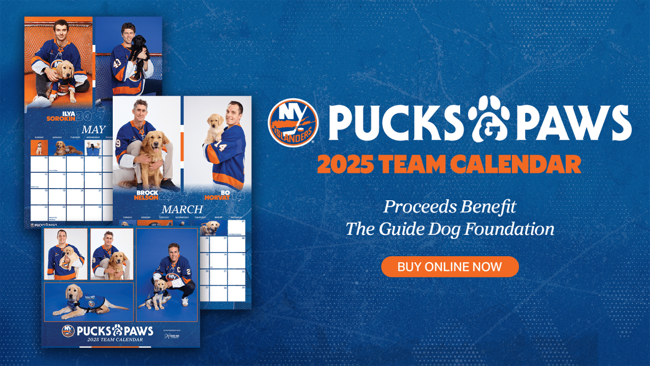 Islanders, Guide Dog Foundation Unleash 2025 Pups And Paws within NHL New York Islanders 2025 Calendar Printable