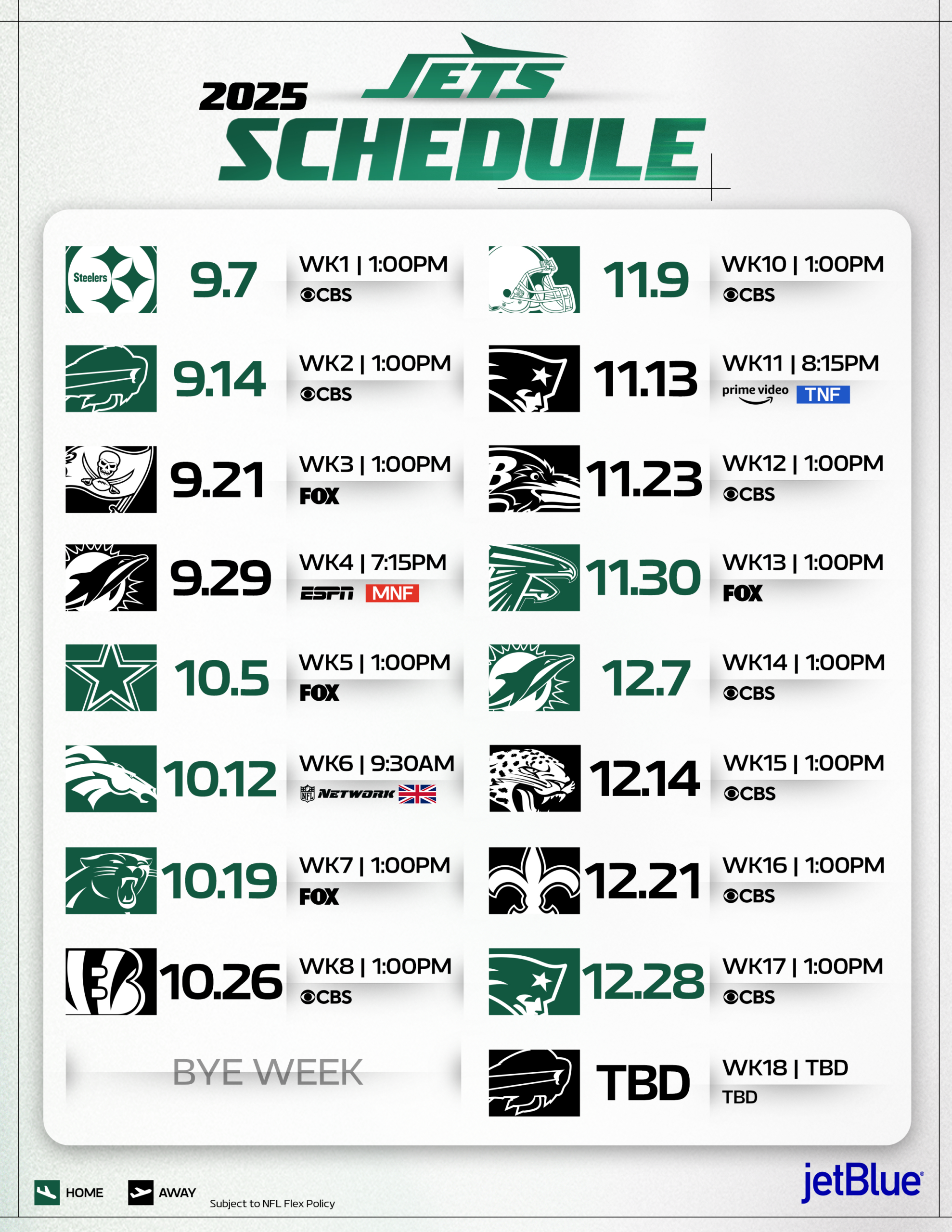 Jets Schedule | New York Jets intended for Nfl New York Jets 2025 Calendar Printable