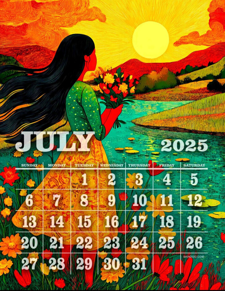 Tropical Birds 2025 Calendar Printable