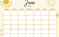June 2024 Calendars – 50 Free Printables | Printabulls for Printable June Calendar With Holidays