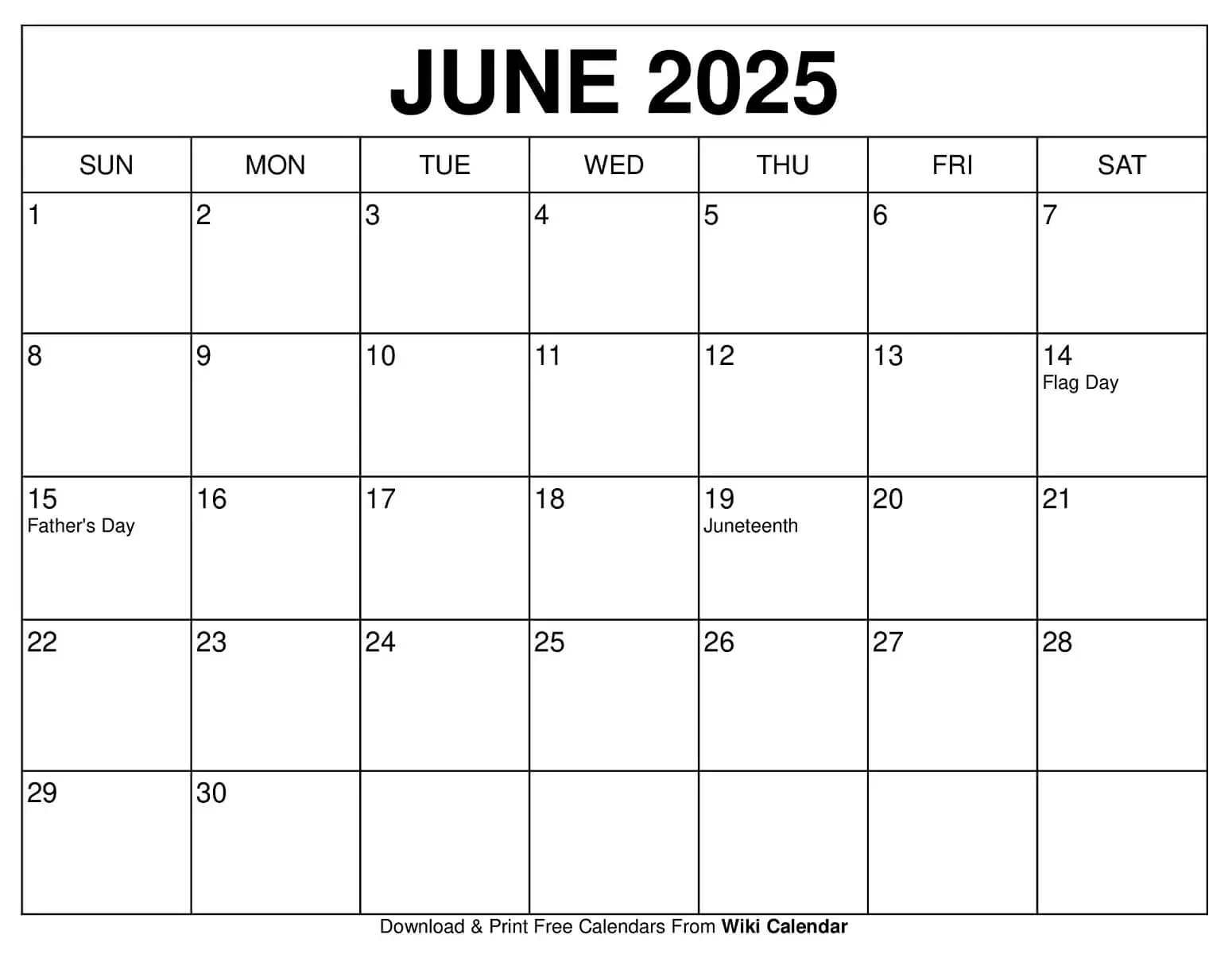 June 2025 Calendar - Printable Templates &amp;amp; More inside Show Me The Calendar For June 2025