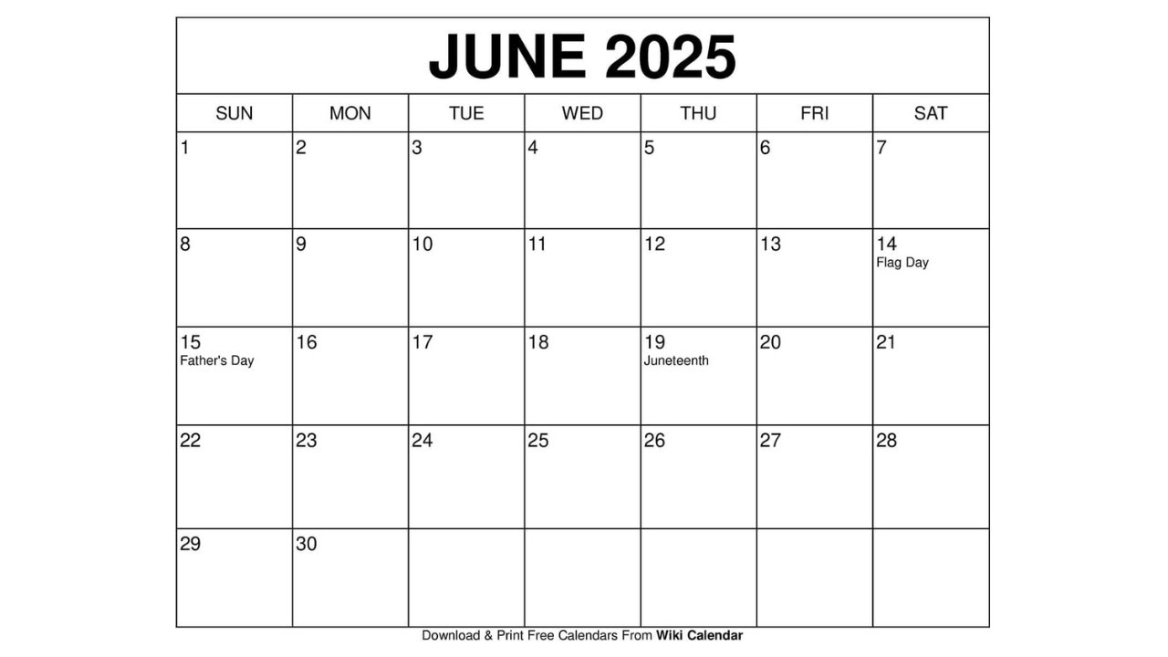 June 2025 Calendar - Printable Templates &amp;amp; More with regard to What The Fck Kitty 2025 Calendar Printable