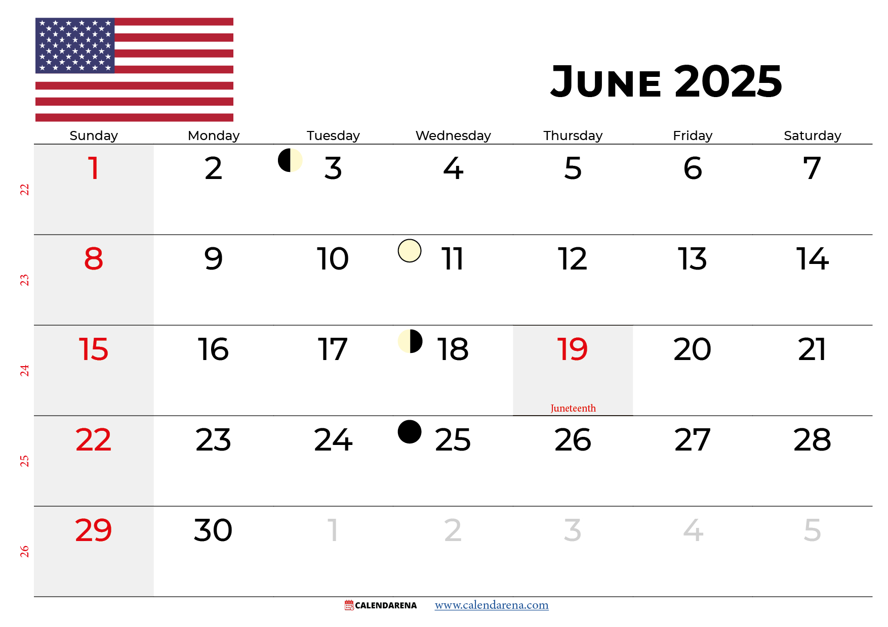 June 2025 Calendar Usa With Holidays in Key West 2025 Calendar Printable