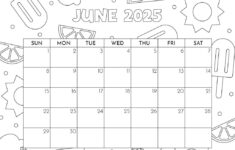 June 2025 Calendars – 107 Free Printables | Printabulls regarding Print June 2025 Calendar