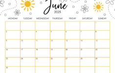 June 2025 Calendars – 107 Free Printables | Printabulls throughout June 2025 Blank Calendar Printable Free