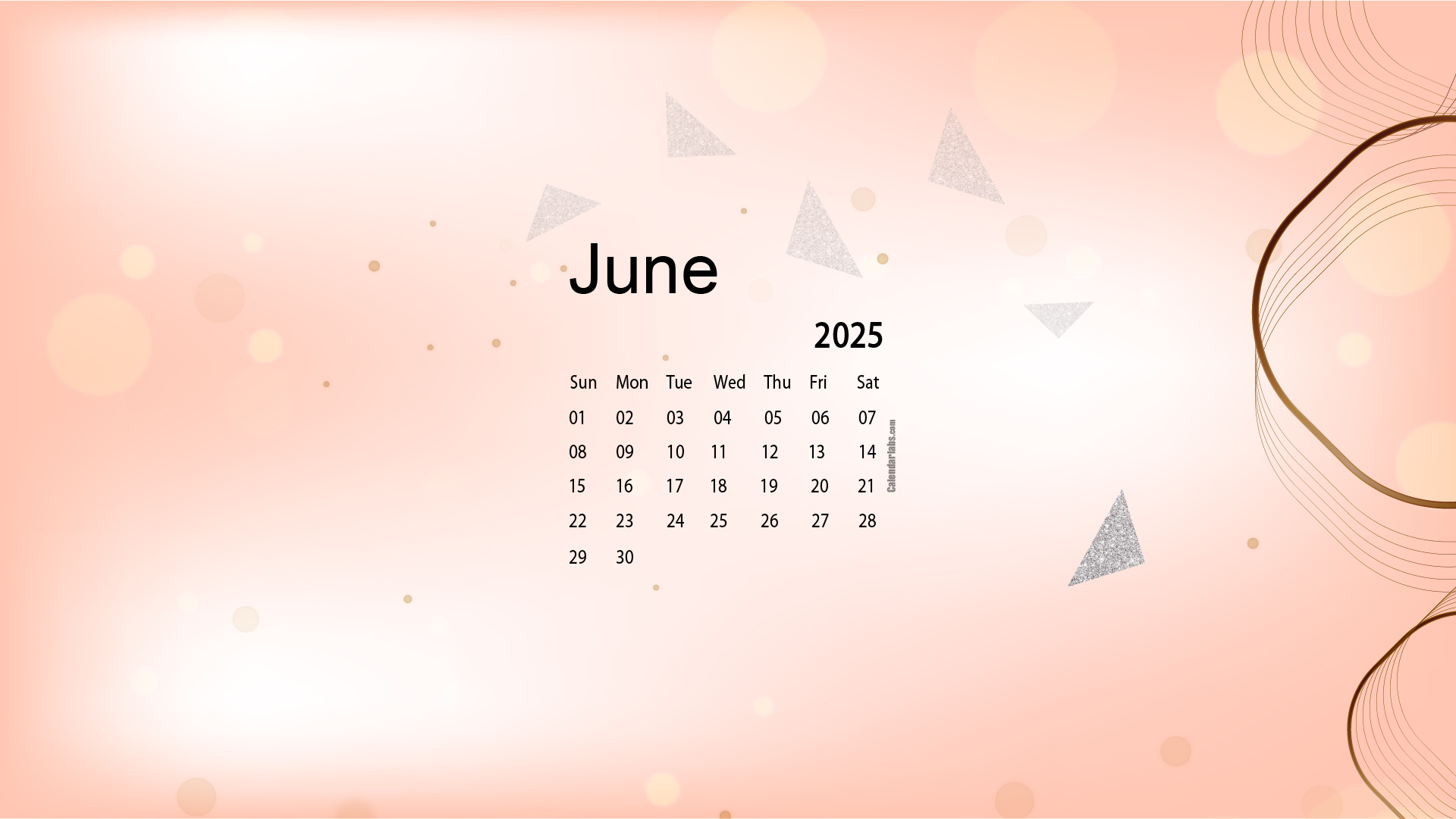 June 2025 Desktop Wallpaper Calendar - Calendarlabs with regard to June Calendar 2025 Wallpaper