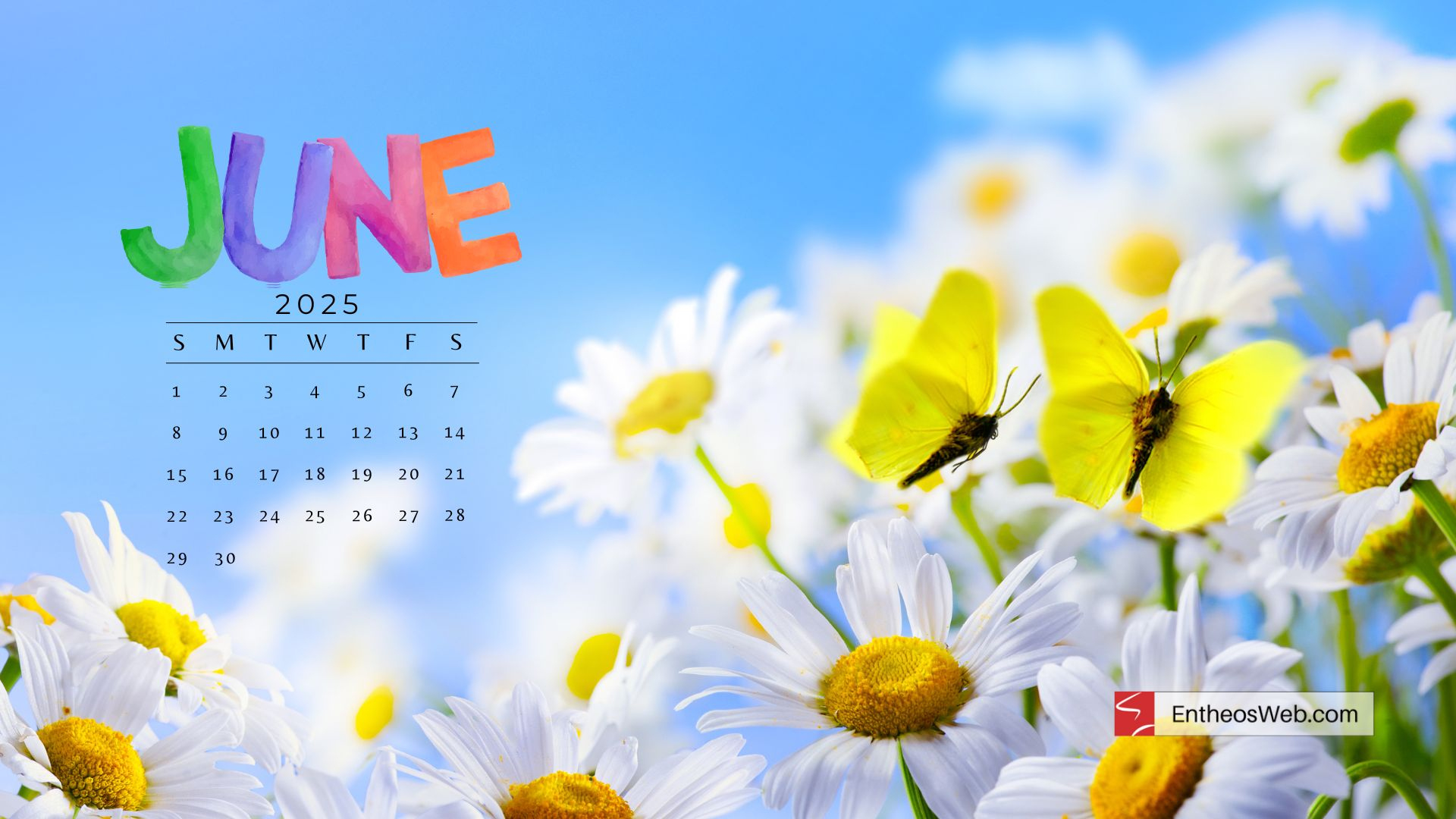 June 2025 Desktop Wallpaper Calendars | Entheosweb within June Calendar 2025 Wallpaper