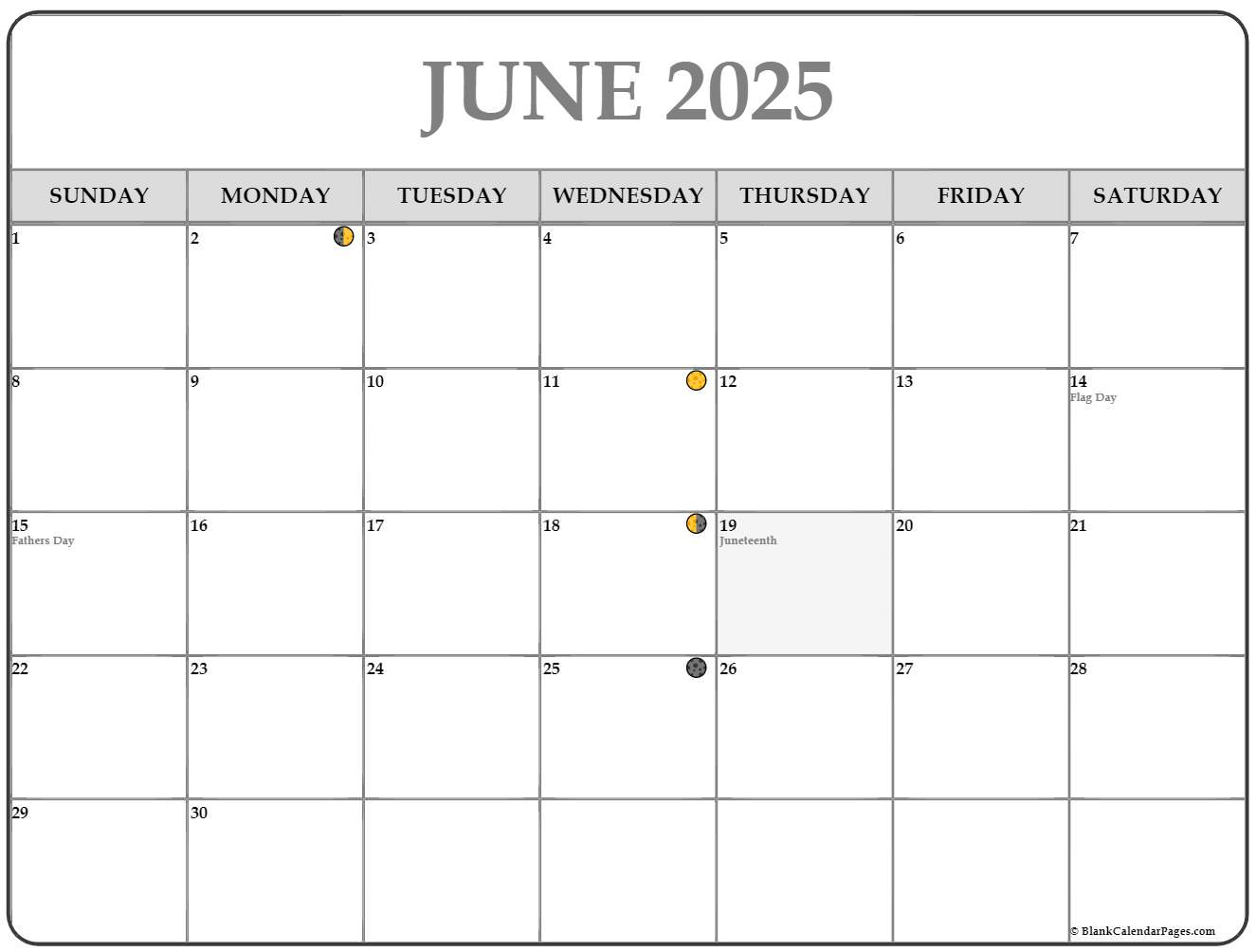June 2025 Lunar Calendar | Moon Phase Calendar inside Moon Calendar 2025 June