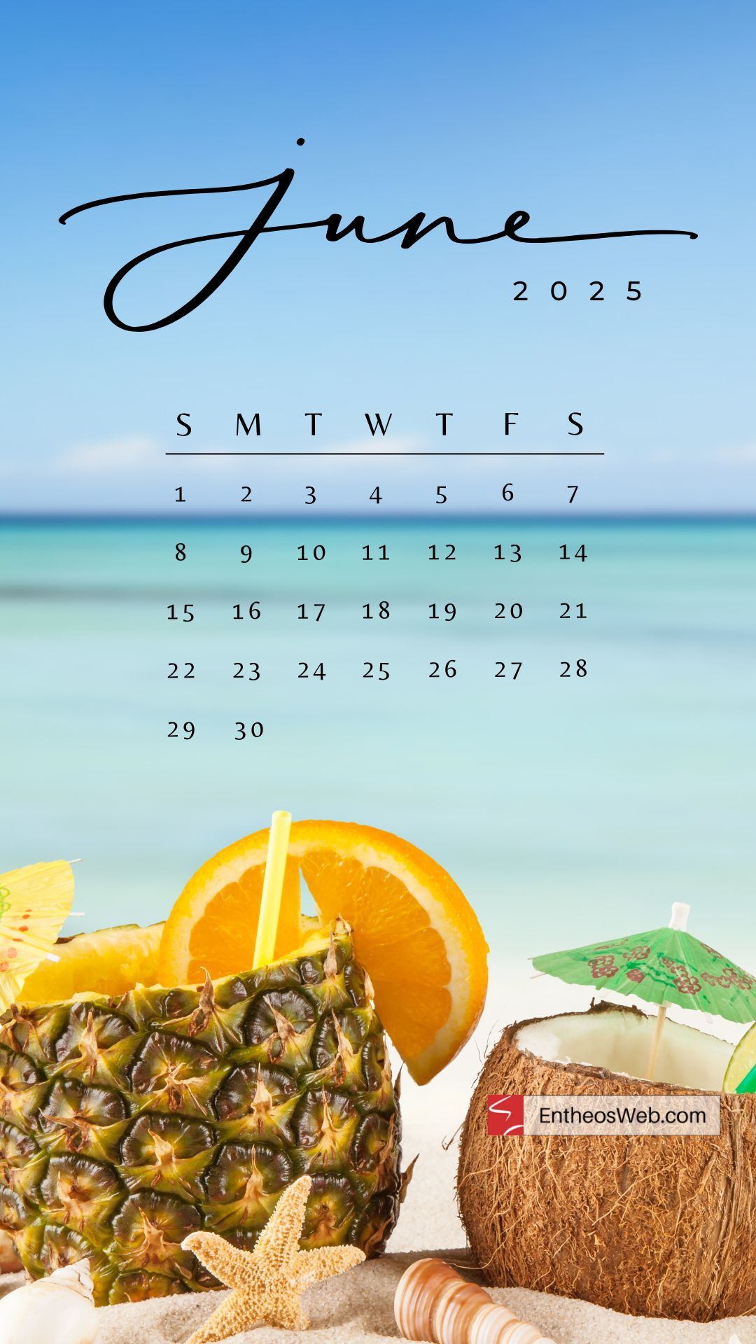 June 2025 Phone Wallpaper &amp;amp; Lockscreen Backgrounds | Entheosweb in June Calendar 2025 Wallpaper