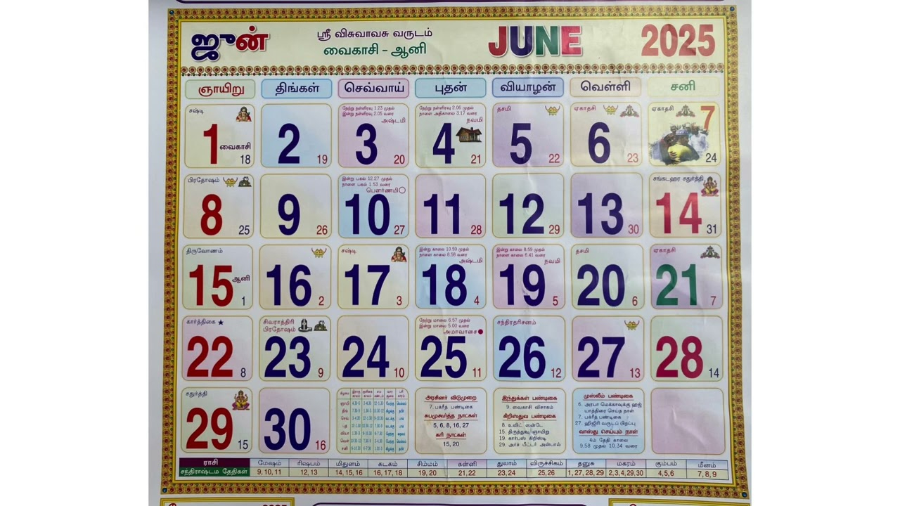 June 2025 Tamil Calendar - Youtube inside June Month Tamil Calendar 2025
