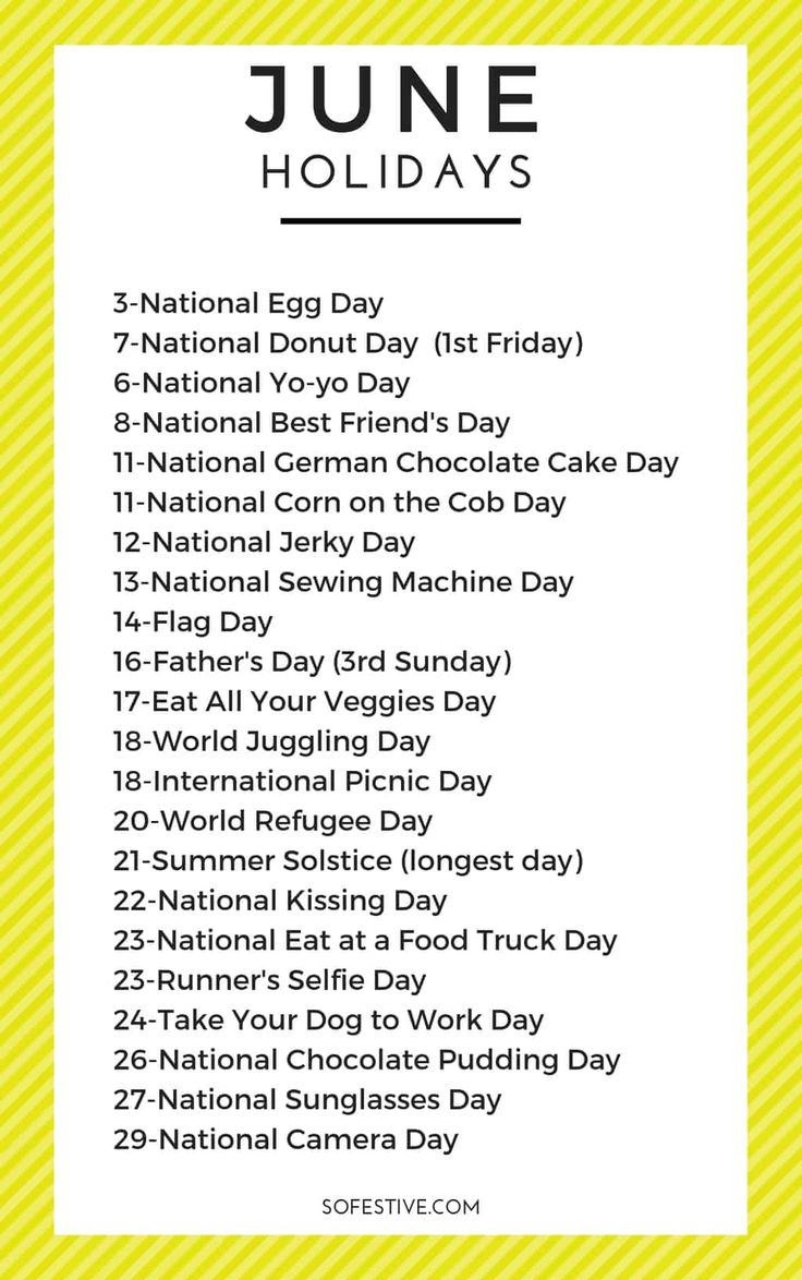 June Holidays 2025- Complete List Of Unique Holidays | So Festive regarding June National Days Calendar 2025