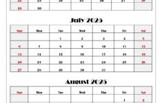 June To August 2025 Calendar Printable Pdf | Three Months Calendar within June July and August 2025 Calendar