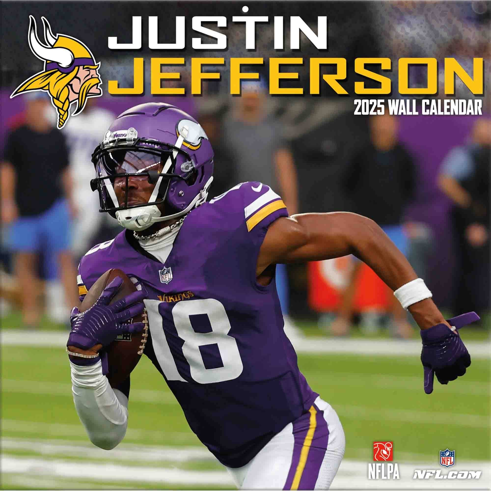 Justin Jefferson Minnesota Vikings 2025 Nfl Wall Calendar | Cheap throughout Nfl Minnesota Vikings 2025 Calendar Printable