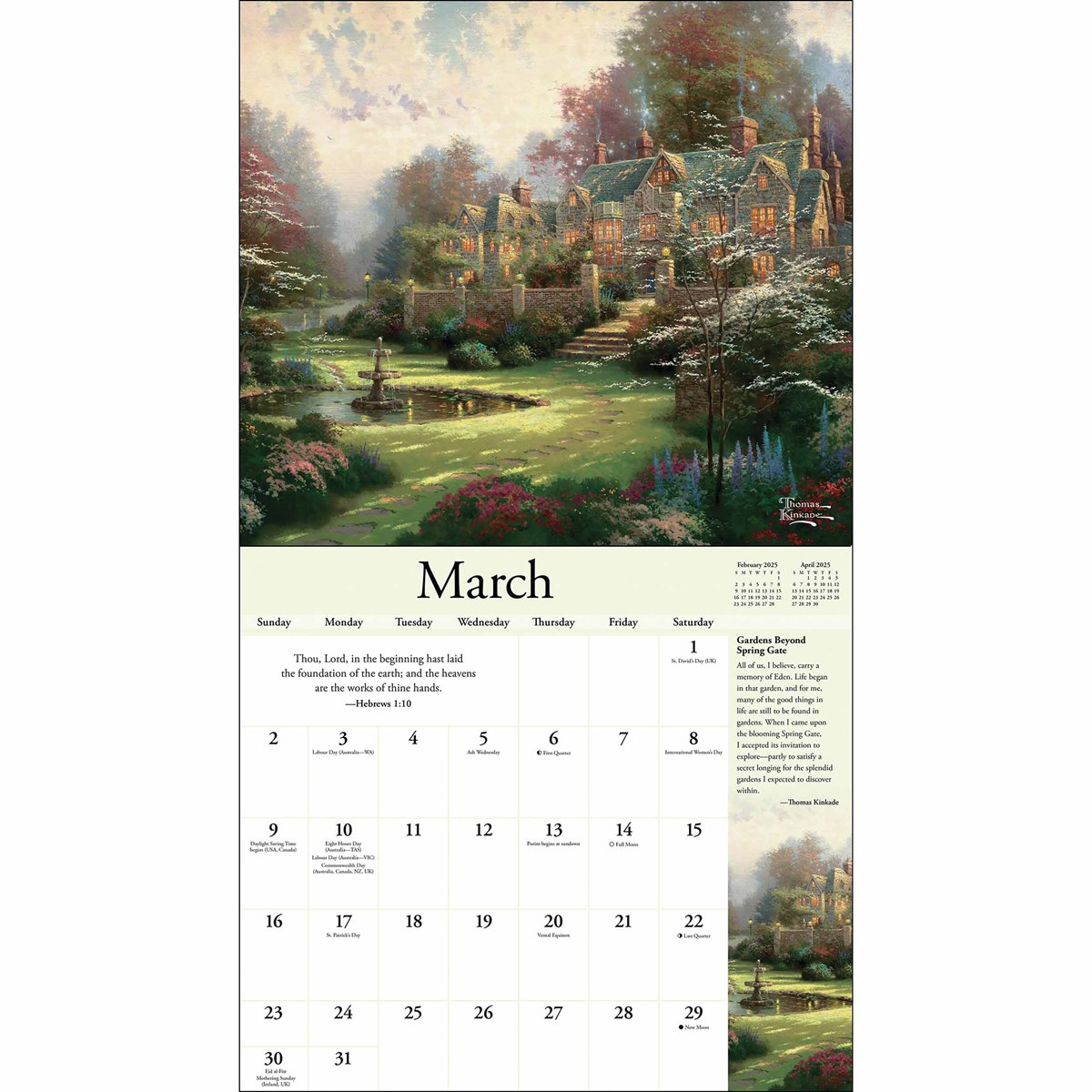 Kinkade, Celebrations Of Seasons Scripture Collector&amp;#039;S Edition with regard to Kinkade Collectors Edition With Scripture 2025 Calendar Printable