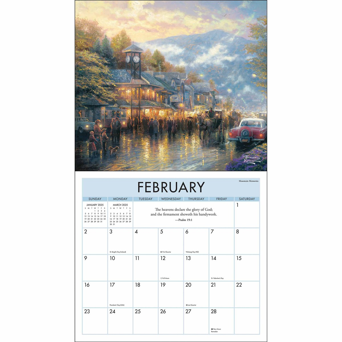 Kinkade, Studios Scripture Deluxe Calendar 2025 within Psalms Deluxe 2025 Calendar Printable