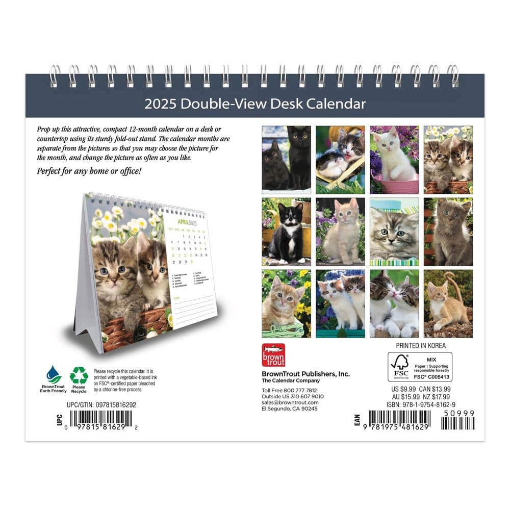 Kittens 2025 Easel Desk Calendar throughout Kittens 2025 Easel Calendar Printable