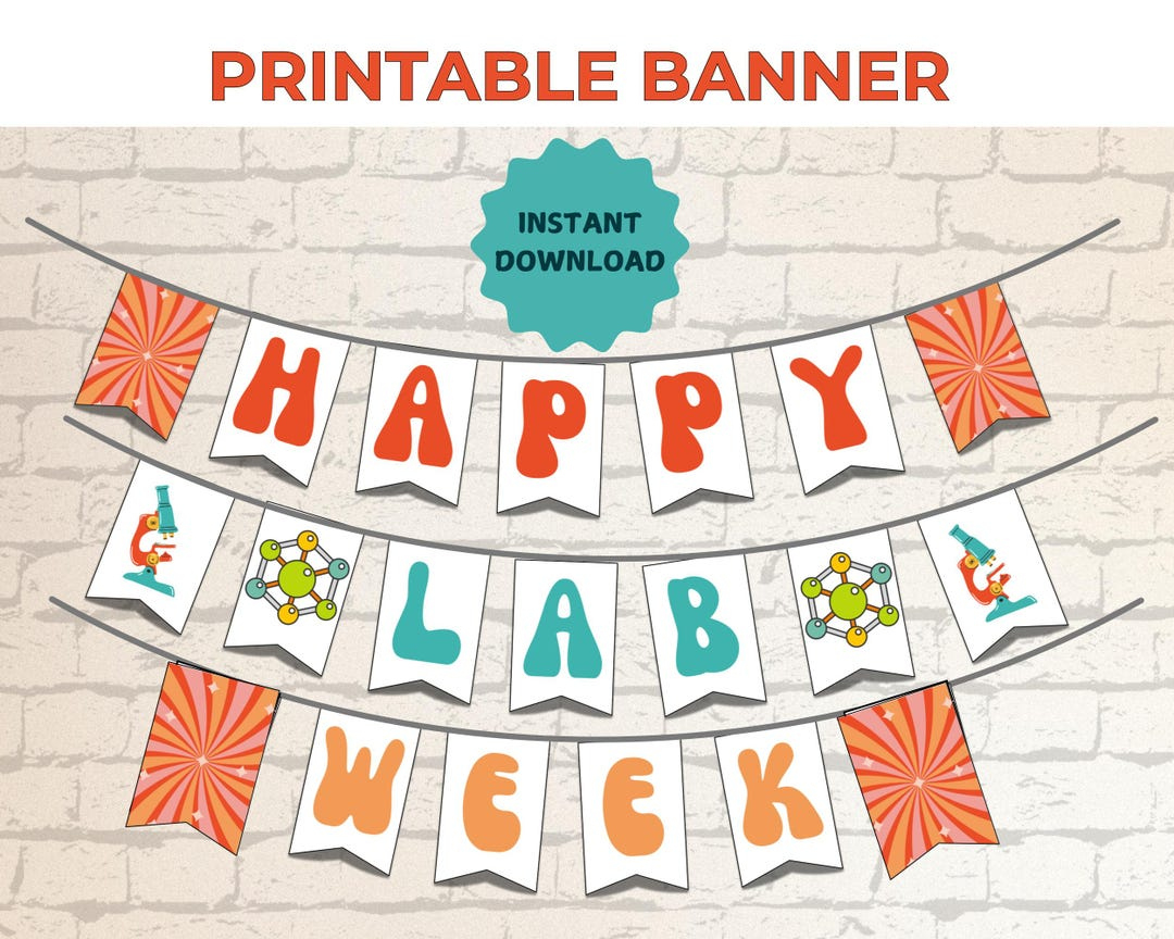 Lab Week 2025 Banner, Laboratory Bulletin Board Idea, Lab within Lab Rules 2025 Calendar Printable