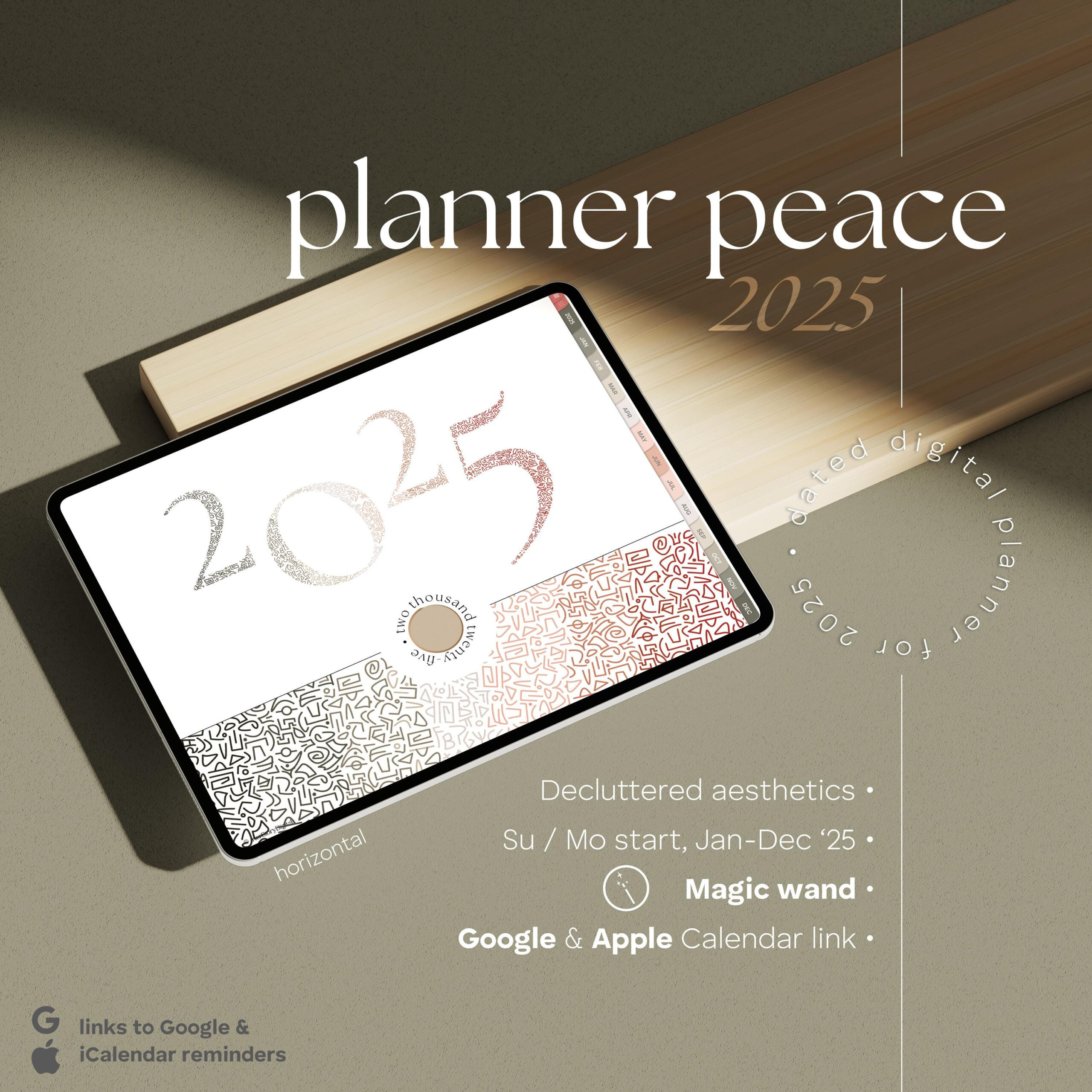 Landscape Planner - Etsy.de inside Rust in Peace 2025 Calendar Printable