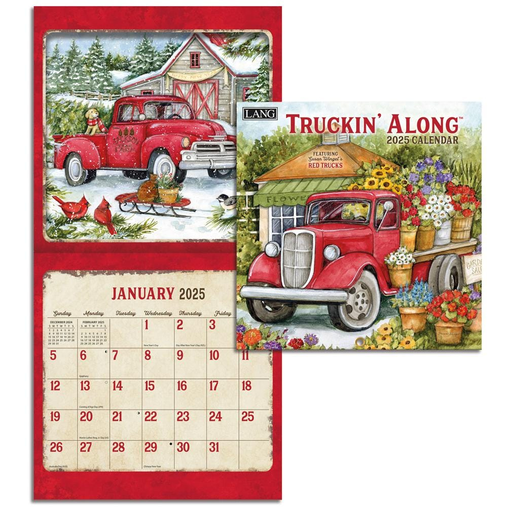 Lang Calendar - Etsy New Zealand throughout Truckin Along Special Edition 2025 Calendar Printable