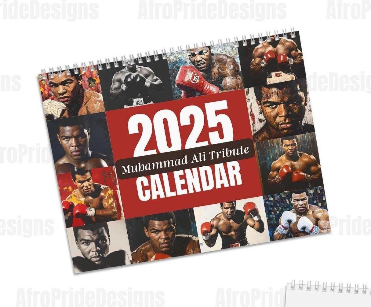 Large Wall Calendar, Muhammad Ali Tribute, Colorful 2025 Yearly with regard to Muhammad Ali 2025 Calendar Printable