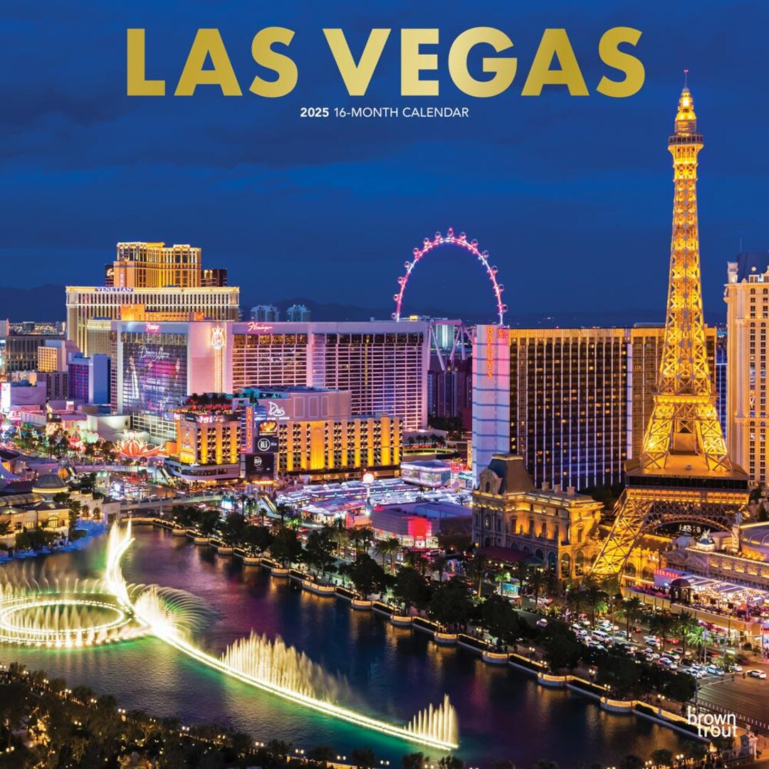 Las Vegas | 2025 12 X 24 Inch Monthly Square Wall Calendar | Foil regarding Vegas Lux 2025 Calendar Printable
