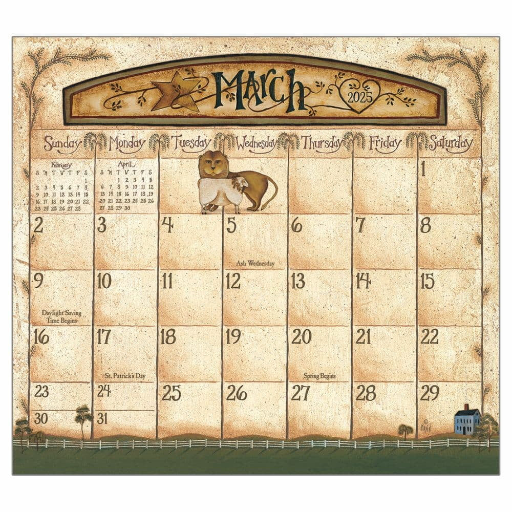 Legacy Publishing Group, Folk Artdavid Harden Magnetic 2025 throughout Folk Art By David Harden 2025 Calendar Printable