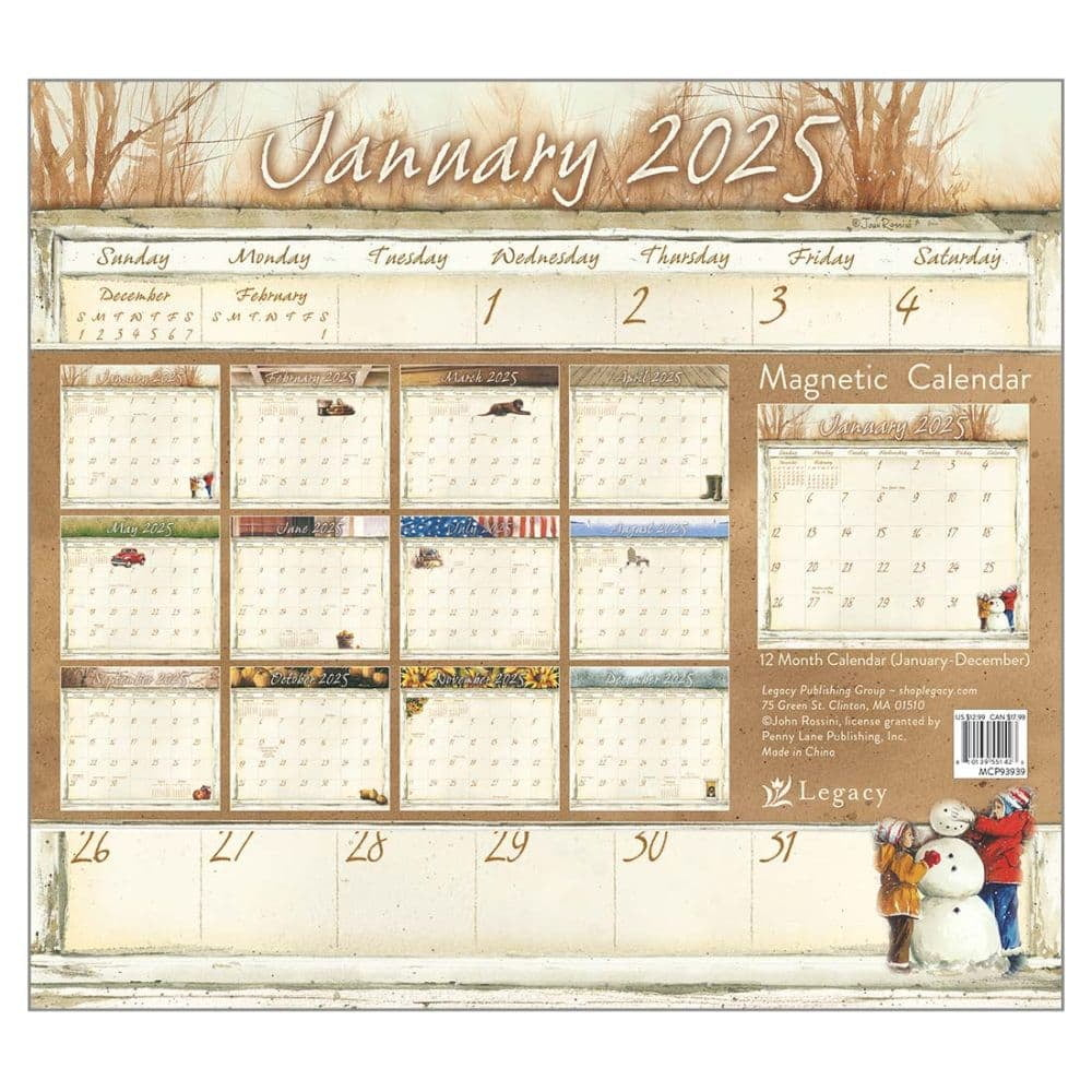 Legacy Publishing Group, Life Itself Magnetic 2025 Desk Pad regarding Life Itself By John Rossini 2025 Calendar Printable